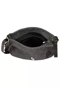 Сумка через плечо, натуральная кожа, производство Италия Samantha Look, серый