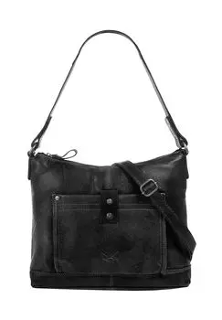 Сумка через плечо, натуральная кожа SANSIBAR, черный