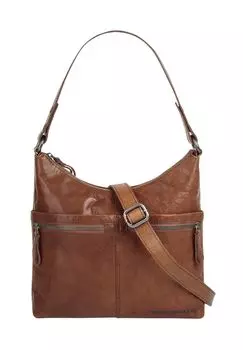 Сумка через плечо, натуральная кожа SPIKES & SPARROW, цвет Cognac