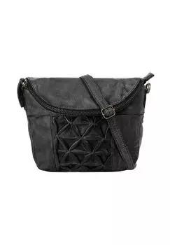 Сумка через плечо, натуральная кожа X-Zone, черный