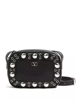 СУМКА ЧЕРЕЗ ПЛЕЧО NELLCTE ОТ Valentino Garavani ИЗ ЗЕРНИСТОЙ ТЕЛЯЧЬЕЙ КОЖИ, черный