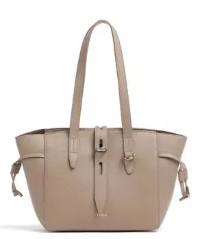 Сумка через плечо Net S из зерненой кожи Furla, коричневый