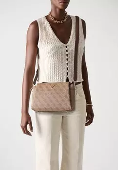 Сумка через плечо NOELLE TRI COMP CROSSBODY - Across body bag Guess, коричневый