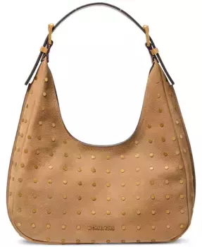 Сумка через плечо Nolita Small Leather Hobo Michael Kors, коричневый/бежевый