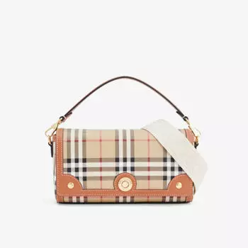 Сумка через плечо note из смесовой ткани Burberry, коричневый