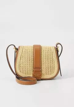 Сумка через плечо NOUVEAU STRAW MINI SADDLE - Across body bag kate spade new york, серый