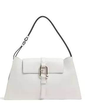 Сумка через плечо Nuvola l из мелкозернистой телячьей кожи. Furla, белый