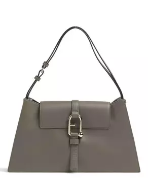 Сумка через плечо Nuvola l из мелкозернистой телячьей кожи. Furla, хаки