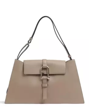 Сумка через плечо Nuvola L из мелкозернистой телячьей кожи. Furla, коричневый