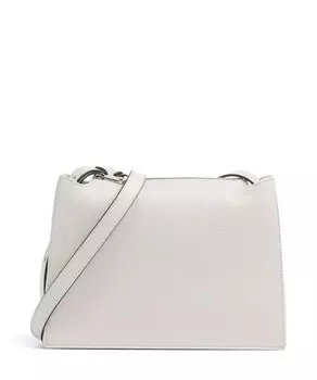 Сумка через плечо nuvola s из зерненой кожи Furla, белый