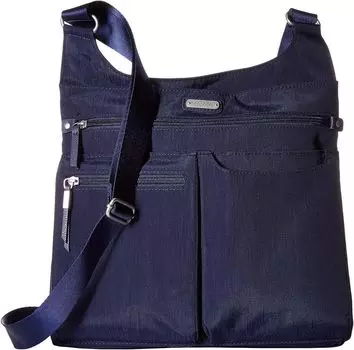 Сумка через плечо On Track на молнии с ремешком для телефона с RFID-меткой Baggallini, темно-синий