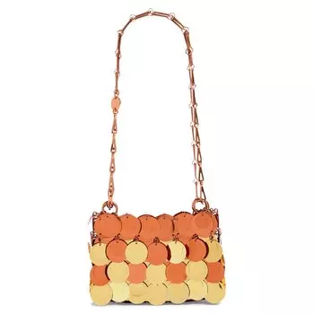 Сумка через плечо Paco Rabanne Sun Date Sparkle Nano Bag, цвет Copper/Gold