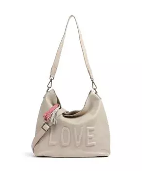 Сумка через плечо Paoliweg 2 из зернистой коровьей кожи Taschendieb Wien, бежевый