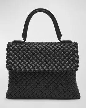 Сумка через плечо Patti Bottega Veneta, цвет Black-Brass