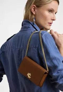 Сумка через плечо PEBBLED CAMERYN CROSSBODY TECH CASE - Across body bag Lauren Ralph Lauren, коричневый