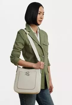 Сумка через плечо PEBBLED LEATHER LARGE CAMERYN CROSSBODY Lauren Ralph Lauren, слоновая кость