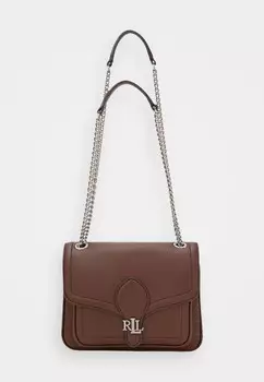Сумка через плечо PEBBLED SMALL BRADLEY CONVERTIBLE BAG Ralph Lauren, темно-коричневый