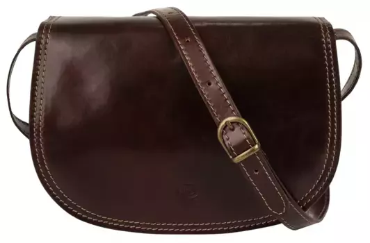 Сумка через плечо Pike, натуральная кожа, производство Италия Pik, коричневый