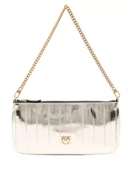 Сумка через плечо PINKO Love Birds с бляшкой, золотой