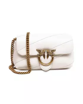 Сумка через плечо Pinko LOVE MICRO PUFF C SHEEP NAPPA, белый
