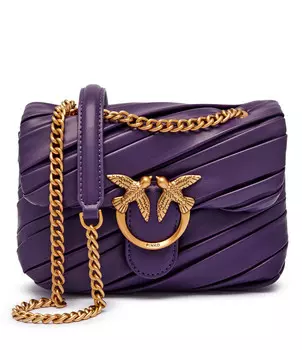 Сумка через плечо Pinko Love Puff Baby, фиолетовый