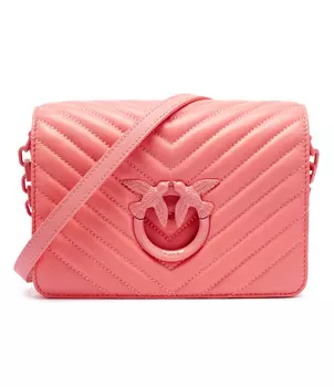 Сумка через плечо Pinko messenger LOVE CLICK MINI SHEEP NAPPA CH, пудрово-розовый