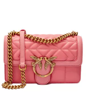 Сумка через плечо Pinko Quilted Love Birds, роза