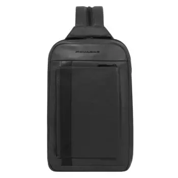 Сумка через плечо Piquadro David RFID Schutz Leder 32 cm, черный