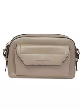Сумка через плечо Piquadro Leder 23 cm, серо-коричневый