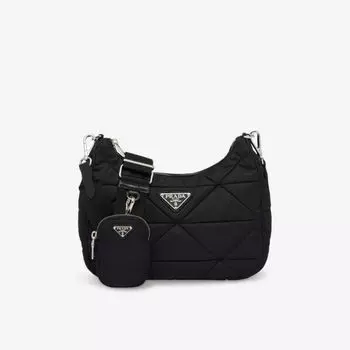 Сумка через плечо Prada с логотипом, черный