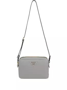 Сумка через плечо Prada среднего размера из кожи, серый