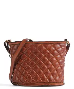 Сумка через плечо Prestige из зернистой яловой кожи. Campomaggi, коричневый