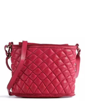 Сумка через плечо Prestige из зернистой яловой кожи. Campomaggi, розовый