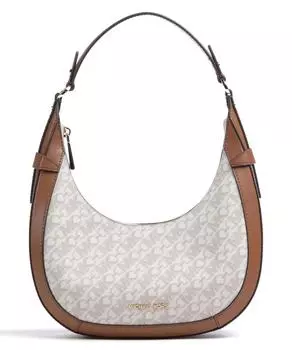 Сумка на плечо Michael Kors Preston комбинированная с принтом из монограмм, белый