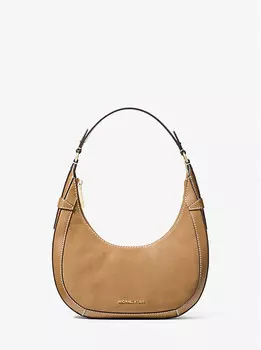 Сумка через плечо Preston Small Suede Crescent Michael Kors, коричневый