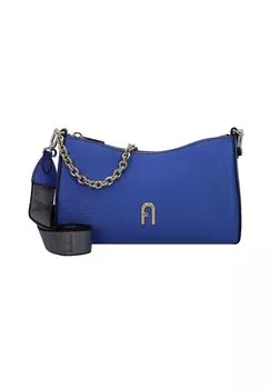 Сумка через плечо Primula кожаная 23 см FURLA, цвет Blu Cobalto Soil