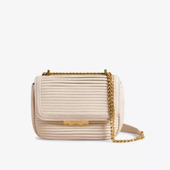 Сумка через плечо Pyalily из плиссированной кожи Ted Baker, слоновая кость