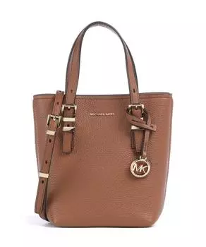 Сумка через плечо Quinn из зернистой коровьей кожи Michael Kors, коричневый