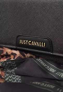 Сумка через плечо RANGE FOULARD ICONIC LEOPARD Just Cavalli, черный