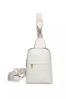 Сумка через плечо Rango из искусственной кожи с холщовым ремешком Fontanella Fashion, белый
