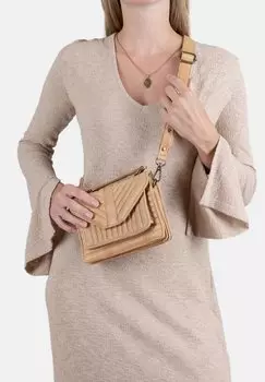 Сумка через плечо RE:DESIGNED на магнитной застежке, бежевый