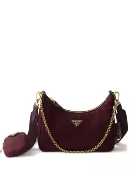 Сумка через плечо Re-Edition 2005 с цепочным ремешком и логотипом Prada, красный