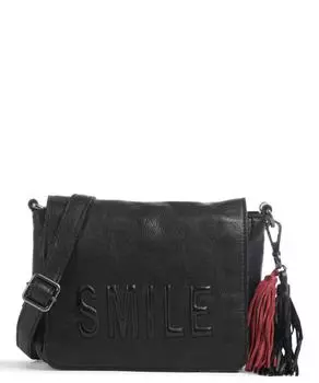 Сумка через плечо Reconciliation Road 3 из зернистой яловой кожи Taschendieb Wien, черный