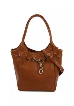 Сумка через плечо Regina трапециевидной формы с разделенным основным отделением HARPA, цвет Cognac