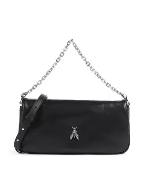 Сумка через плечо reverse из мелкозернистой кожи Patrizia Pepe, черный