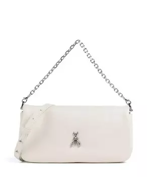 Сумка через плечо reverse из мелкозернистой кожи Patrizia Pepe, белый