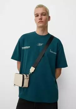 Сумка через плечо RIGID Bershka, песочный