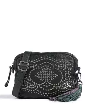 Сумка через плечо Rossauerlnde 5 из мелкозернистой яловой кожи. Taschendieb Wien, зеленый