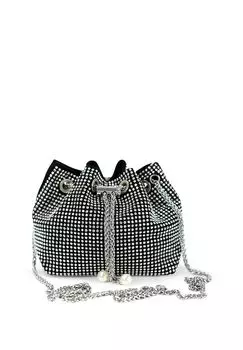 Сумка через плечо ROUX с шикарными стразами HARPA, цвет Black Strass