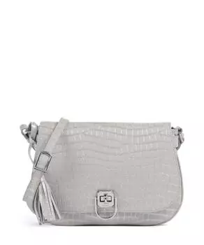 Сумка через плечо «русалка» из тисненой коровьей кожи Picard, серый